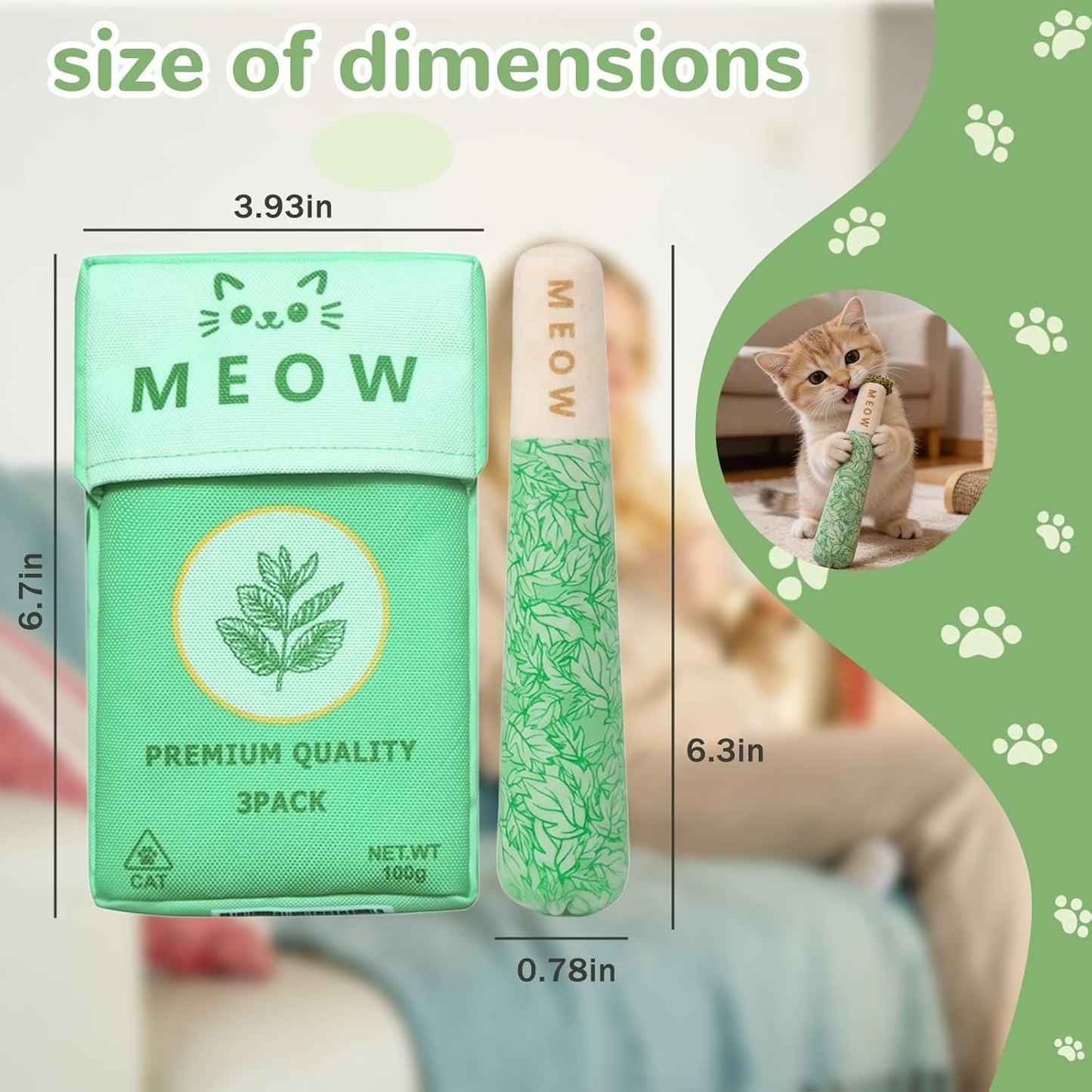🎁✨💖Last Day 50% OFF🔥3 Pack Catnip Toys for Cats– Endless Fun for Your Cat🐈