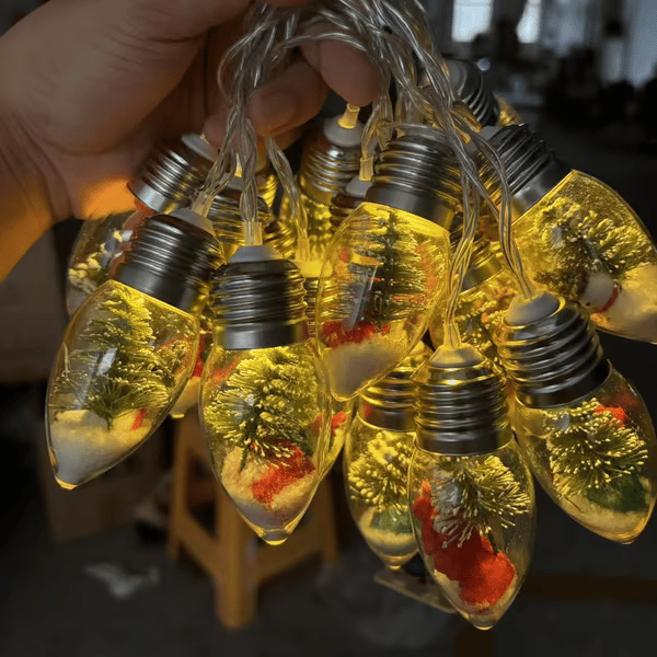 🎅Snow Globe Christmas String Lights🎅🎄Led Bulb String Lights🎄