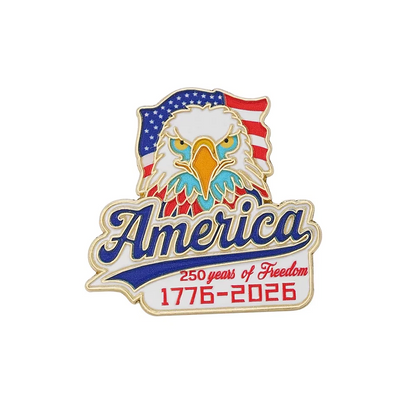 America’s 250th Anniversary Commemorative Enamel Pin Set – Patriotic Collectible Brooches