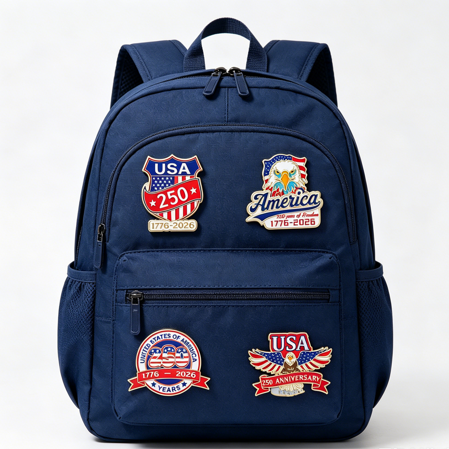 America’s 250th Anniversary Commemorative Enamel Pin Set – Patriotic Collectible Brooches
