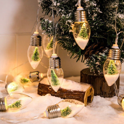 🎅Snow Globe Christmas String Lights🎅🎄Led Bulb String Lights🎄
