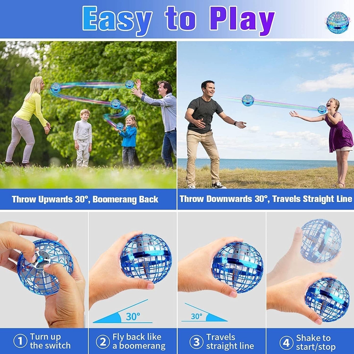 🔥LAST DAY 50% OFF  🌀 Flying Orb Ball – Magic Hovering Drone Toy for Kids & Adults! 🎉