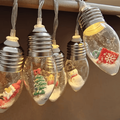 🎅Snow Globe Christmas String Lights🎅🎄Led Bulb String Lights🎄