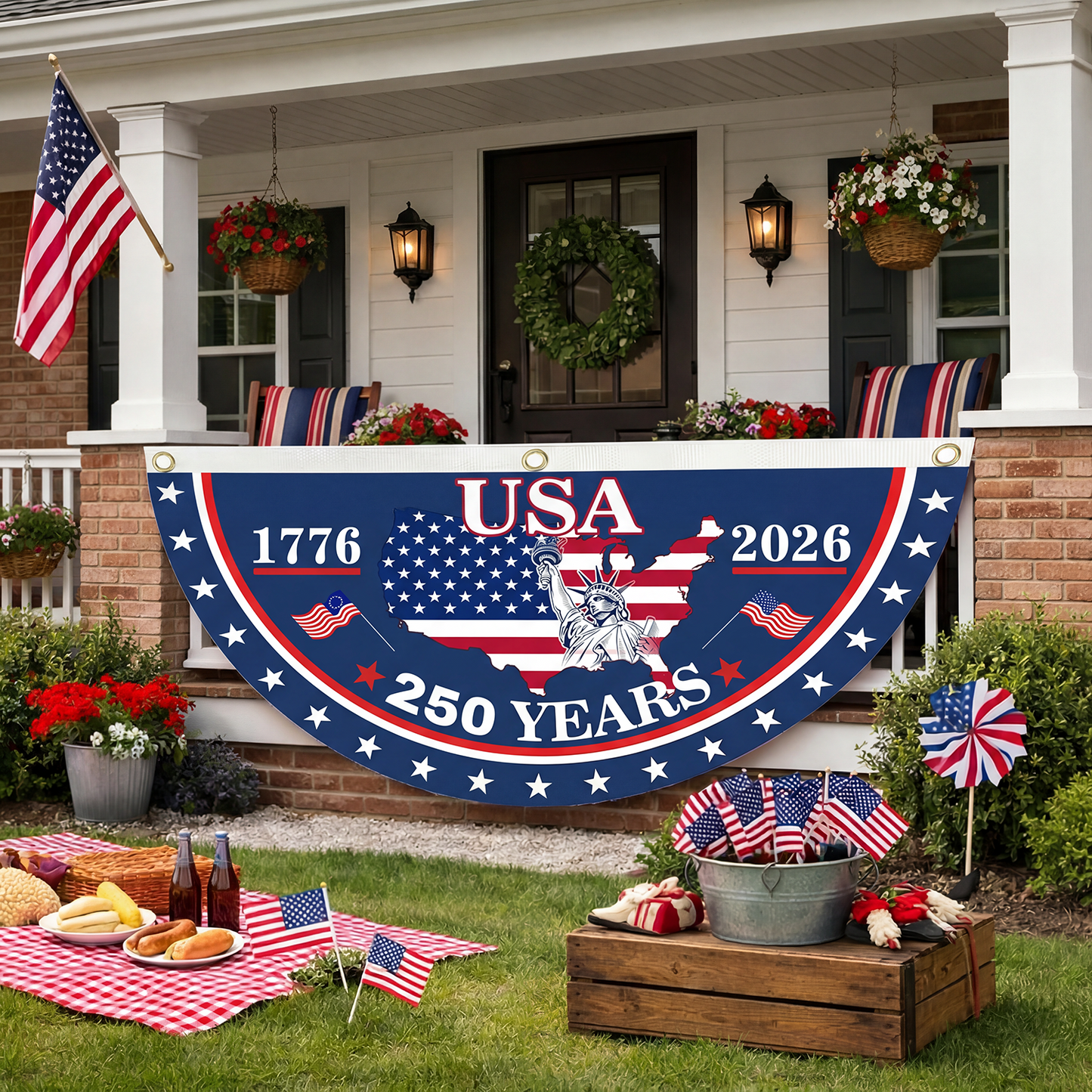 250th Anniversary USA Fan Flag