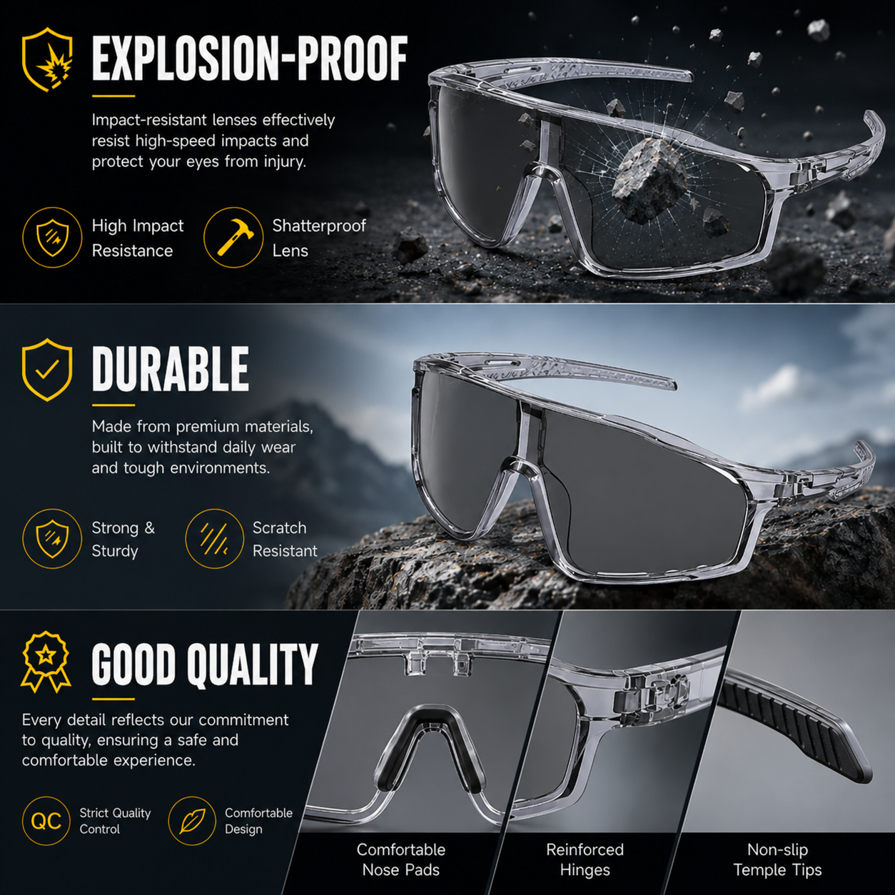 🔥Last Day 50% OFF☀️UV400 Photochromic Polarized Safety Glasses