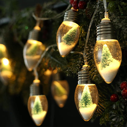 🎅Snow Globe Christmas String Lights🎅🎄Led Bulb String Lights🎄