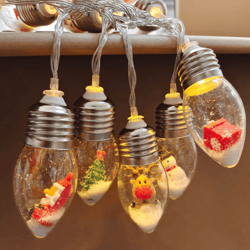 🎅Snow Globe Christmas String Lights🎅🎄Led Bulb String Lights🎄