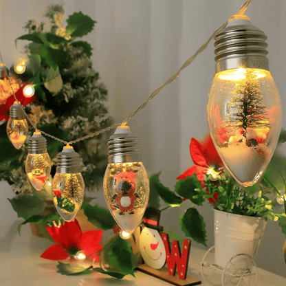 🎅Snow Globe Christmas String Lights🎅🎄Led Bulb String Lights🎄