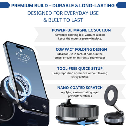 Premium Vacuum-Lock Phone Holder 2025 New Model-JEREMYTIS™ PRO 360