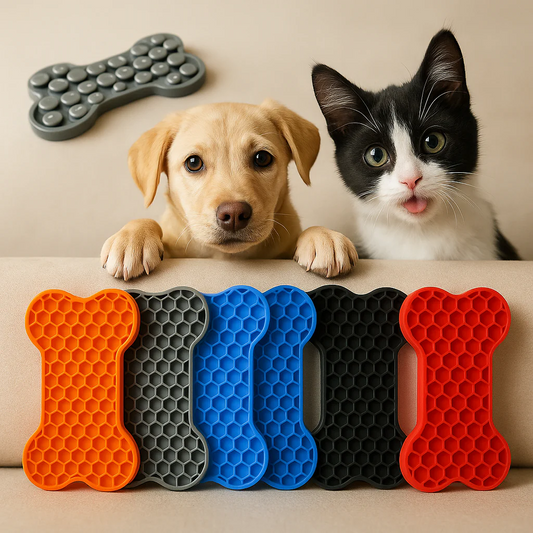 Calming Dog Lick Mat Slow Feeder – Anxiety Relief, BPA-Free Silicone, Strong Suction (for Dogs & Cats)